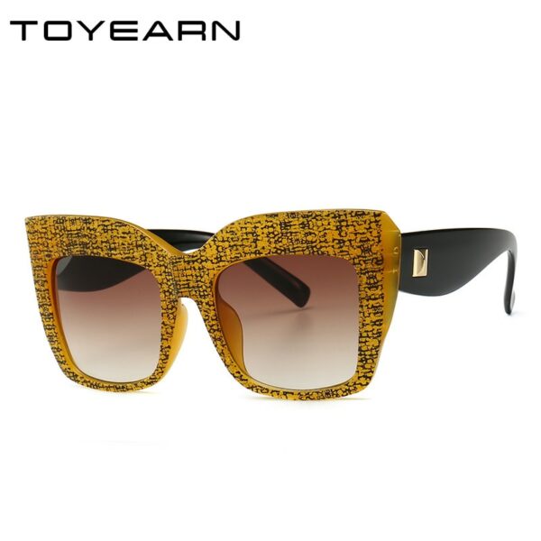 Luxury Brand Design Ladies Oversized Cat Eye Sunglasses Women Vintage Sun Glasses for Female Shades UV400 Eyewear - immagine 5