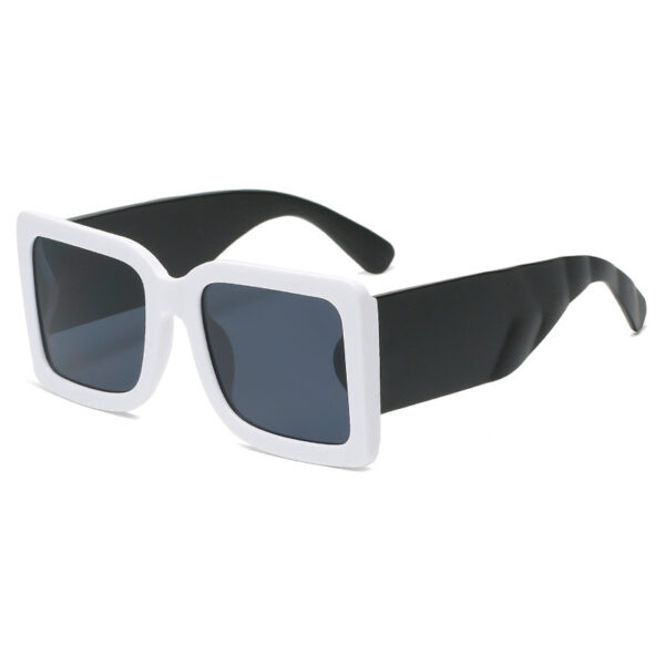 New Trend Big Frame Square Sunglasses Men And Women Personality Wide Leg Sunglasses Contrast Color Glasses - immagine 9
