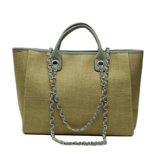 Wholesale New Bucket Bag Women Large Capacity Canvas Shoulder Chain Tote Bag - immagine 18