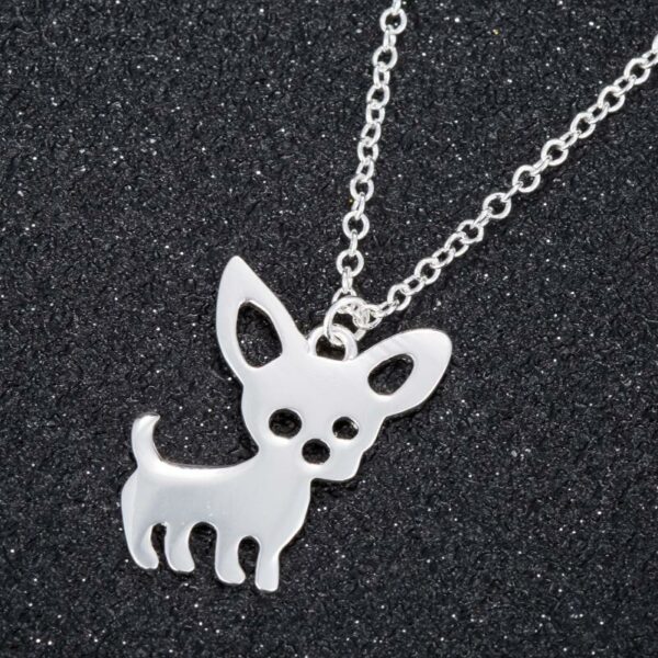 Cute Chihuahua Pet Pendant Necklaces for Women Love My Pet Animal Dog Necklace Choker Ketting Jewelry - immagine 3