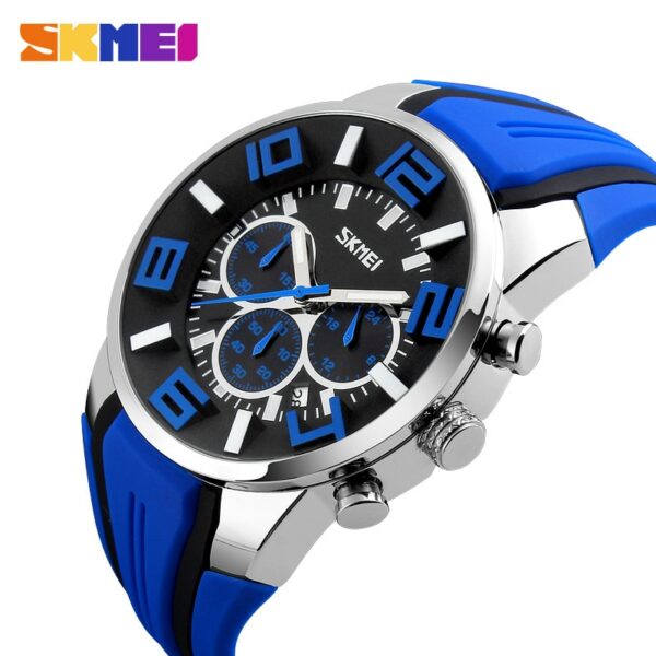 SKMEI 9128 Watches Men Luxury Brand Chronograph Men Sports Watches Waterproof Male Clock Quartz Men's Watch reloj hombre - immagine 8