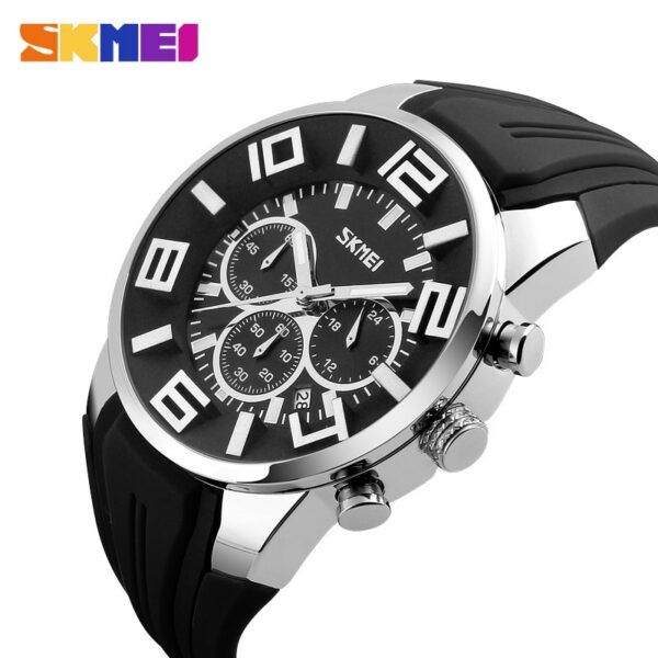 SKMEI 9128 Watches Men Luxury Brand Chronograph Men Sports Watches Waterproof Male Clock Quartz Men's Watch reloj hombre - immagine 10