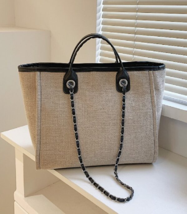 Wholesale New Bucket Bag Women Large Capacity Canvas Shoulder Chain Tote Bag - immagine 13