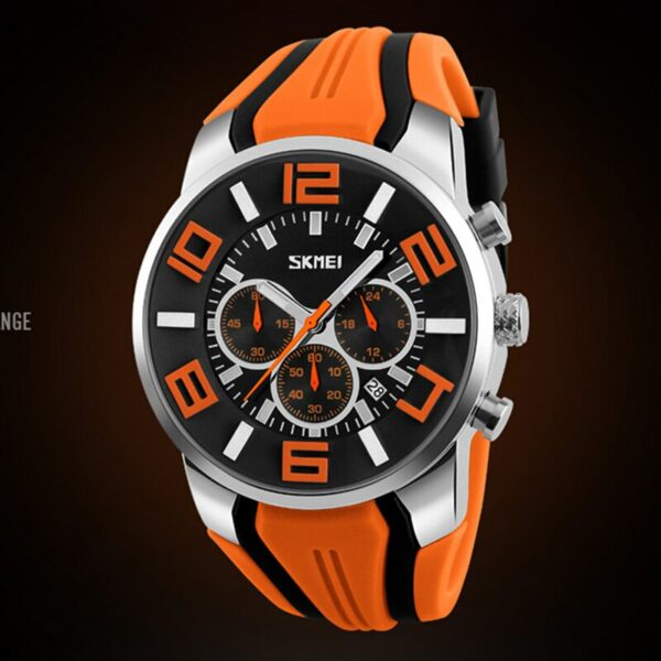 SKMEI 9128 Watches Men Luxury Brand Chronograph Men Sports Watches Waterproof Male Clock Quartz Men's Watch reloj hombre - immagine 2