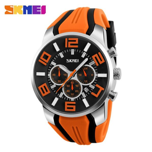 SKMEI 9128 Watches Men Luxury Brand Chronograph Men Sports Watches Waterproof Male Clock Quartz Men's Watch reloj hombre - immagine 5