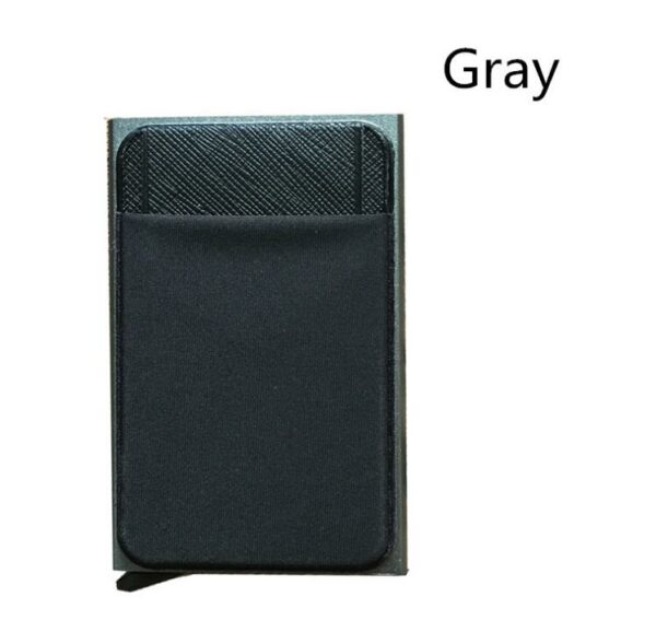 Business Men Credit Card Wallet Aluminum Cash ID Card Holder  Case Blocking Slim Metal Wallet Coin Purse Black - immagine 7