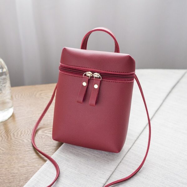 Travel Small Women Cell Phone Purse PU leather Cute Tote Shoulder Sling Bag Crossbody Bag Straps - immagine 6