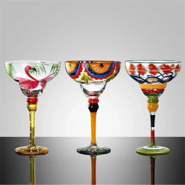 Colorful Wine Glasses Cups Cocktail Goblet Champagne Cup Glasses Bar Party Home DrinkWare Wedding Gifts Kitchen Accessories NEW - immagine 4