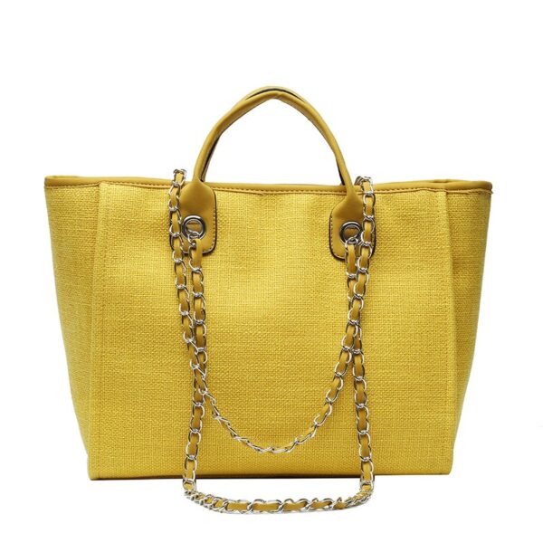Wholesale New Bucket Bag Women Large Capacity Canvas Shoulder Chain Tote Bag - immagine 17