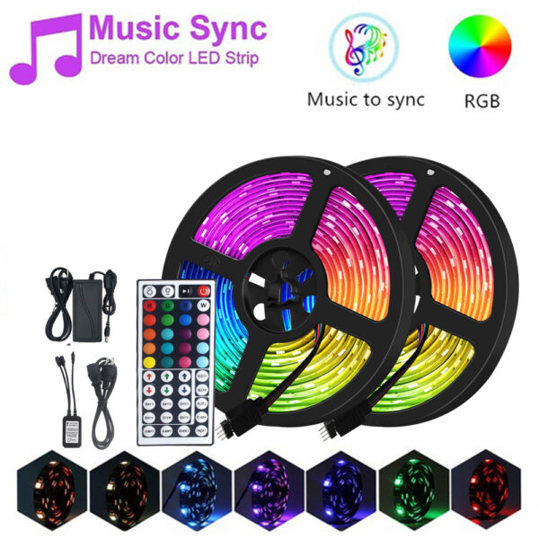 WIFI infrared Bluetooth LED Strip 5050 2835RGB Indoor And Outdoor Ambient Decorative Non-Waterproof Strip Light Set - immagine 4