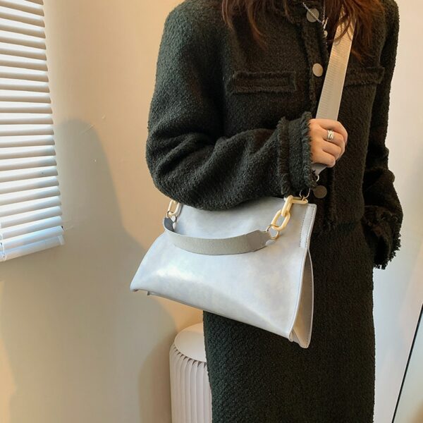 New Design Handbags Women Shoulder Bag Soft Synthetic Leather Crossbody Large Capacity Fashion Female Underarm Bags - immagine 3