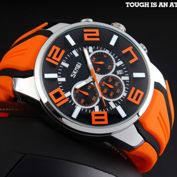 SKMEI 9128 Watches Men Luxury Brand Chronograph Men Sports Watches Waterproof Male Clock Quartz Men's Watch reloj hombre - immagine 3