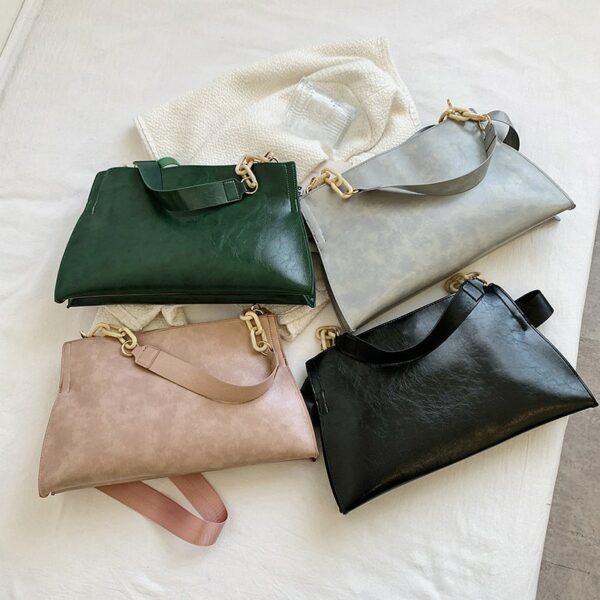 New Design Handbags Women Shoulder Bag Soft Synthetic Leather Crossbody Large Capacity Fashion Female Underarm Bags - immagine 4