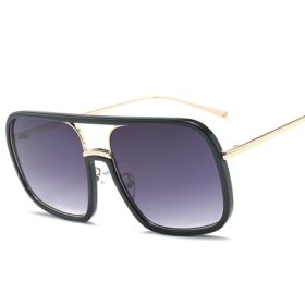 Square Big Frame Sunglasses Men Women Fashion Shades UV400 Vintage Glasses