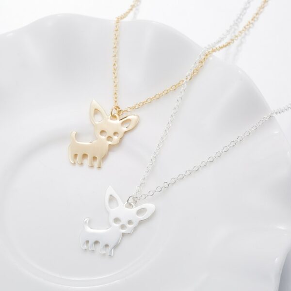 Cute Chihuahua Pet Pendant Necklaces for Women Love My Pet Animal Dog Necklace Choker Ketting Jewelry - immagine 2
