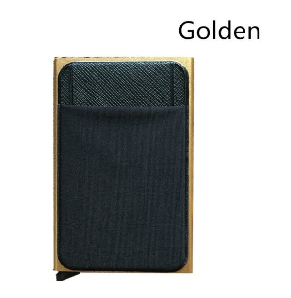 Business Men Credit Card Wallet Aluminum Cash ID Card Holder  Case Blocking Slim Metal Wallet Coin Purse Black - immagine 11