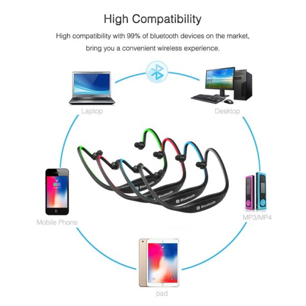 Bluetooth rear-mounted sports earphones Wireless dynamic stereo MP3 earphones - immagine 6