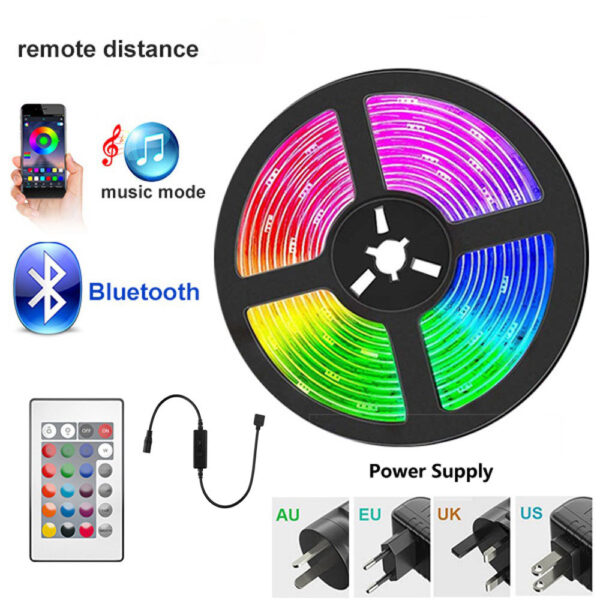 WIFI infrared Bluetooth LED Strip 5050 2835RGB Indoor And Outdoor Ambient Decorative Non-Waterproof Strip Light Set - immagine 5