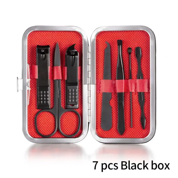 7-23 Pcs Professional Nail cutter Pedicure Scissors Set Stainless Steel Eagle Hook Portable Manicure Nail Clipper Tool Set - immagine 18