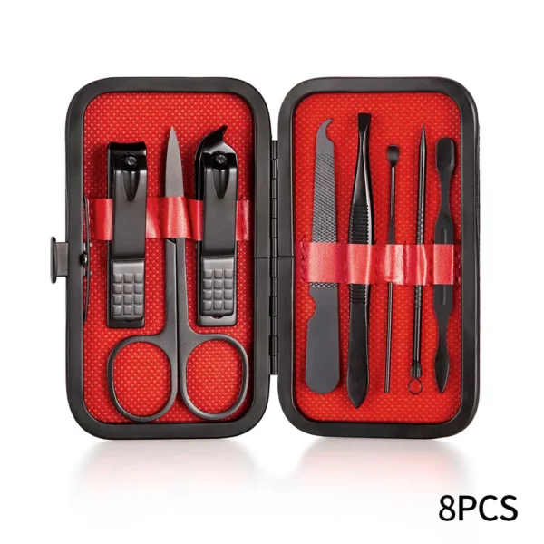 7-23 Pcs Professional Nail cutter Pedicure Scissors Set Stainless Steel Eagle Hook Portable Manicure Nail Clipper Tool Set - immagine 16