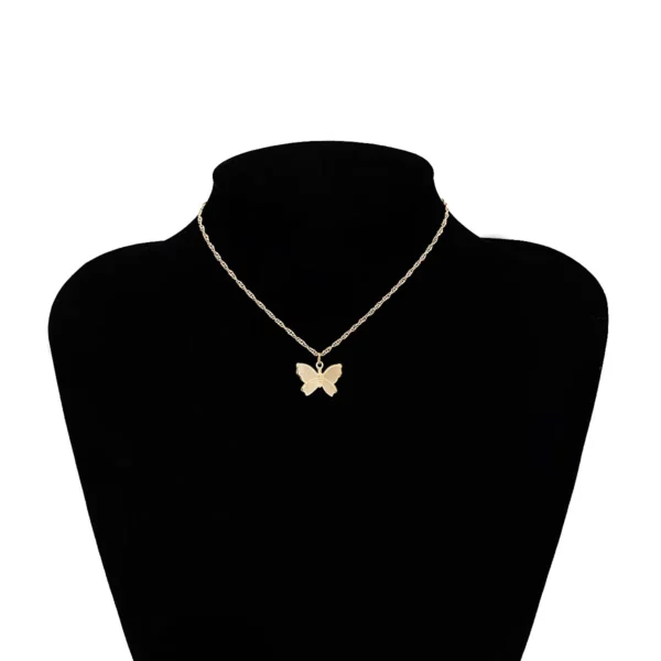 Gold Chain Butterfly Pendant Choker Necklace Women Statement Collares Bohemian Beach Jewelry Gift Collier Cheap - immagine 8