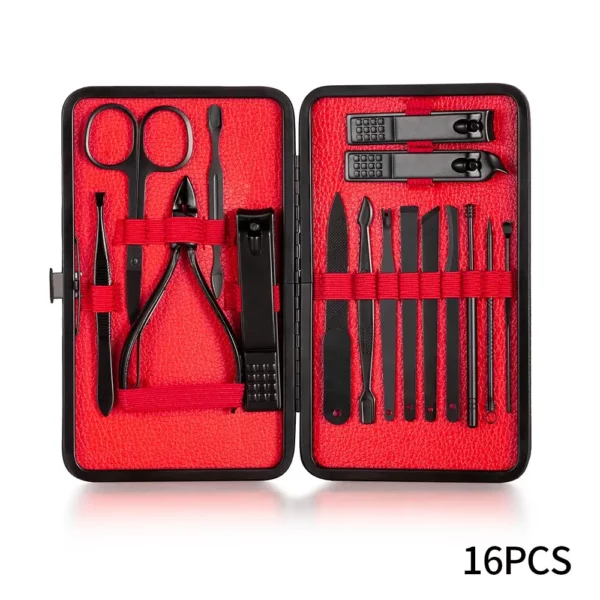 7-23 Pcs Professional Nail cutter Pedicure Scissors Set Stainless Steel Eagle Hook Portable Manicure Nail Clipper Tool Set - immagine 9