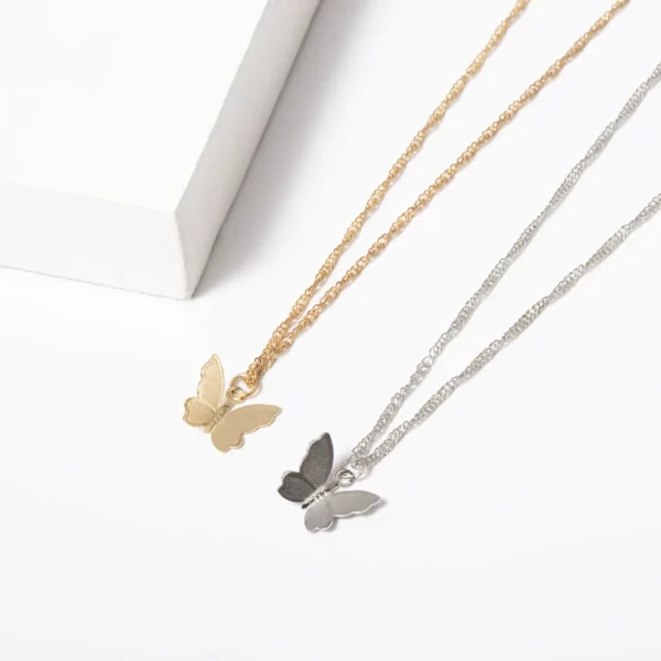 Gold Chain Butterfly Pendant Choker Necklace Women Statement Collares Bohemian Beach Jewelry Gift Collier Cheap - immagine 4