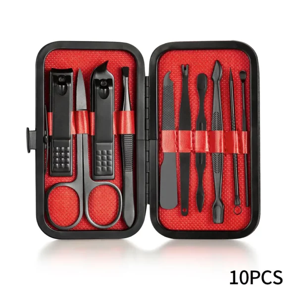 7-23 Pcs Professional Nail cutter Pedicure Scissors Set Stainless Steel Eagle Hook Portable Manicure Nail Clipper Tool Set - immagine 17