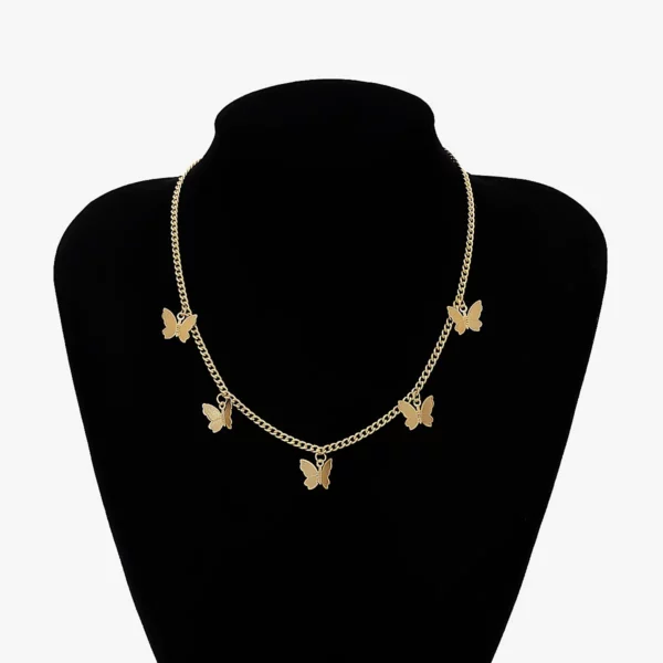 Gold Chain Butterfly Pendant Choker Necklace Women Statement Collares Bohemian Beach Jewelry Gift Collier Cheap - immagine 10