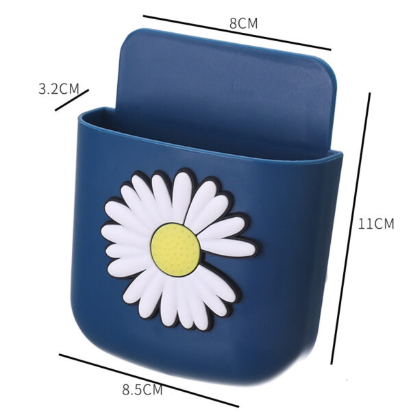 TV Air Conditioner Remote Control Wall Hanging Box Wall-Mounted Storage Box Punch-Free Mobile Phone Storage Rack Hanger - immagine 6