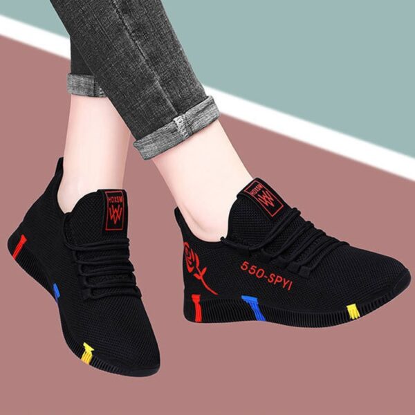 Autumn New Women's Shoes Fashion Single Shoes Casual Sports Travel Shoes Non slip Old Beijing Mesh Running Shoes - immagine 7