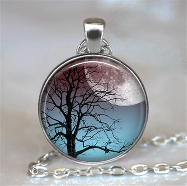 Tree Of Life Glass Cabochon Statement Necklace - immagine 12