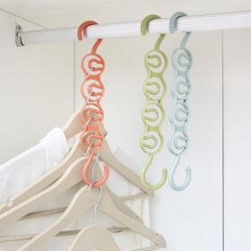Home Multi Functional Multi Layer Wardrobe Space Saving Four Hole Hanger Storage Rack To Organize Upper And Lower Clothes Hanging