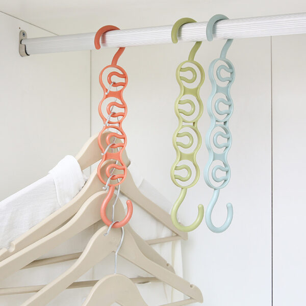 Home Multi Functional Multi Layer Wardrobe Space Saving Four Hole Hanger Storage Rack To Organize Upper And Lower Clothes Hanging