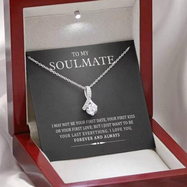 Soulmate Design Touching Herringbone Pendant Classic Versatile Mother's Day Gift Necklace - immagine 5