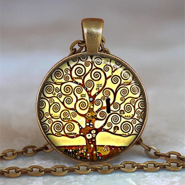 Tree Of Life Glass Cabochon Statement Necklace - immagine 32