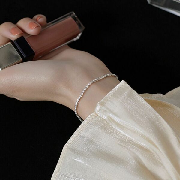 Bracelet Simple Starry Sparkling Bracelet Ins Niche Design Sense Net Red Cold Style Bracelet Female Bracelet - immagine 4