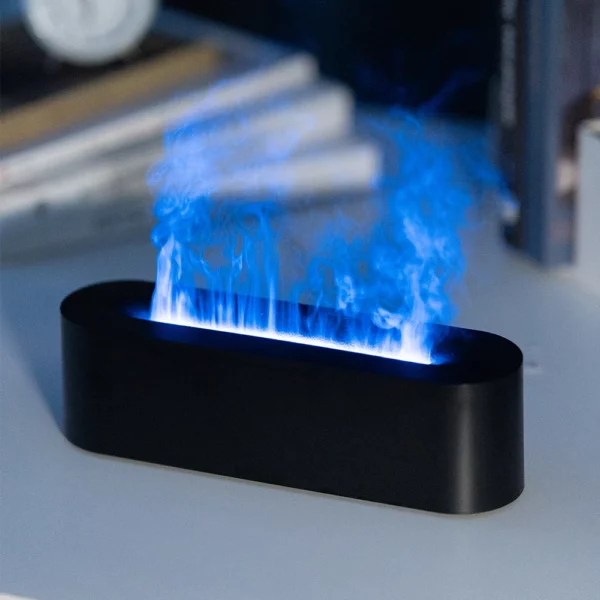 Flame Aroma Diffuser Air Humidifier Ultrasonic Cool Mist Maker Fogger Led Essential Oil Lamp Realistic Fire Difusor - immagine 4