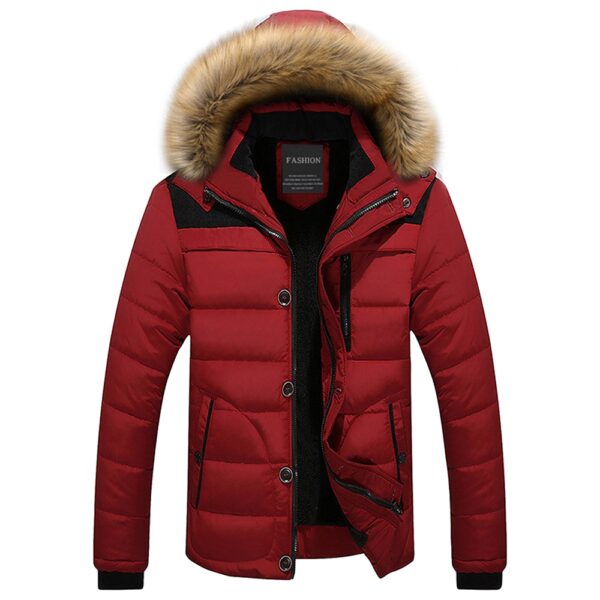 Faux Fur Trim Hooded Puffer Jacket - immagine 8