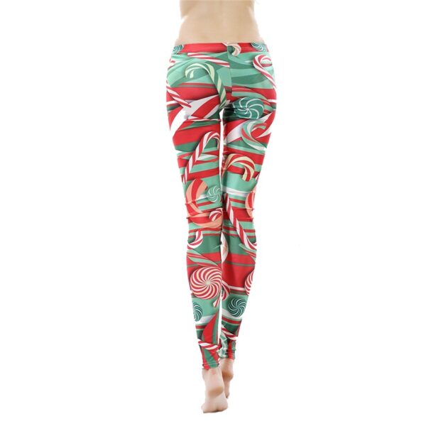 Christmas Legging Printed Woman Leggings Christmas Lollipops Leggins women pant - immagine 3