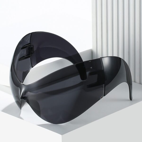 Large frame sports sunglasses, personalized and novel cat eye alien cycling glasses - immagine 13