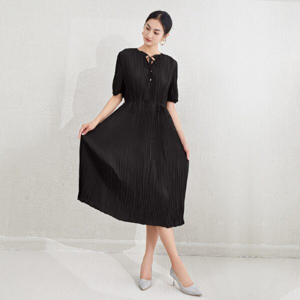Dresses for women with a sense of niche design. Lace up waist with bubble sleeves for long dresses - immagine 2