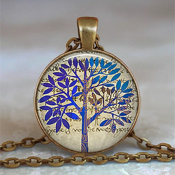 Tree Of Life Glass Cabochon Statement Necklace - immagine 28