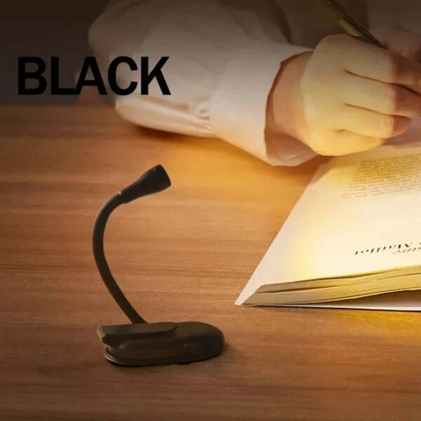 Book Light Reading Lights for Books in Bed Led Book Night Lamp Rechargeable 3 Color Stepless Brightness Clip on Reading Lamp - immagine 3
