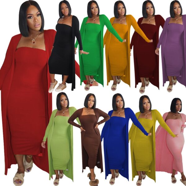 Two piece set of strapless women's dress and jacket - immagine 2