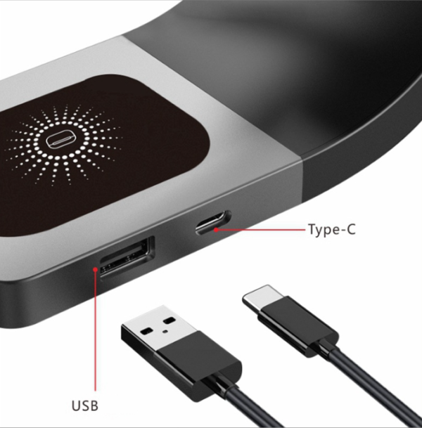 Magnetic suction multifunctional wireless charger suitable for iwatch watches mobile phones AirPod headphones three in one - immagine 3