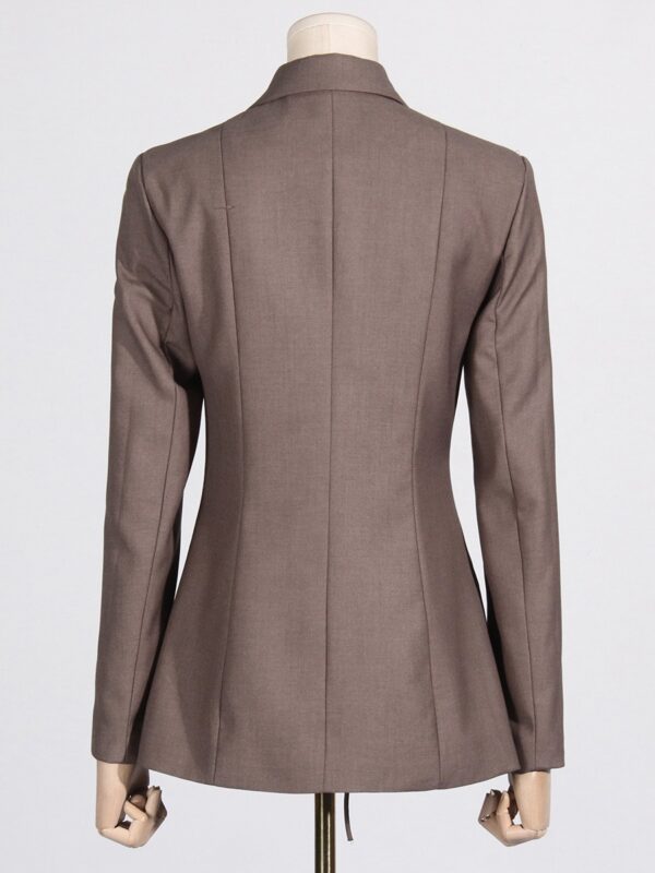 V-neck tie with hollow waist irregular splicing design stylish suit jacket for women - immagine 6