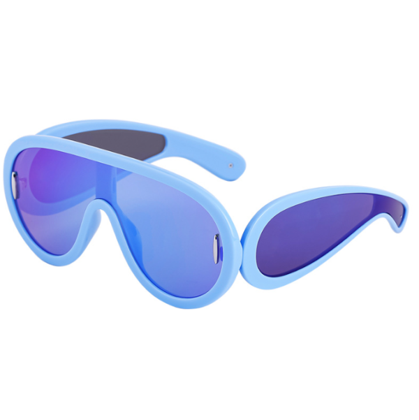 Fashion conjoined large frame sunglasses for women trendy sports cycling windproof sunglasses for men - immagine 6