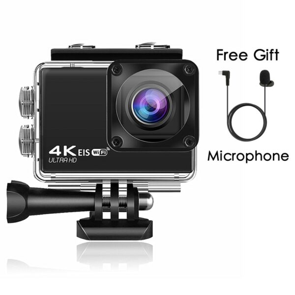 H10 EIS Anti-shake Action Camera Ultra HD 4K / 60fps WiFi 2.0" 170D Underwater Waterproof Cam Helmet Vedio Go Sport Pro Came - immagine 5