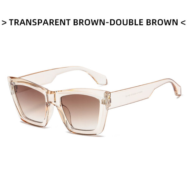 Net Red With The Same Tide Shot Concave Shape Glasses Fashion Retro Large Frame Sunscreen Sunglasses Sunglasses - immagine 7